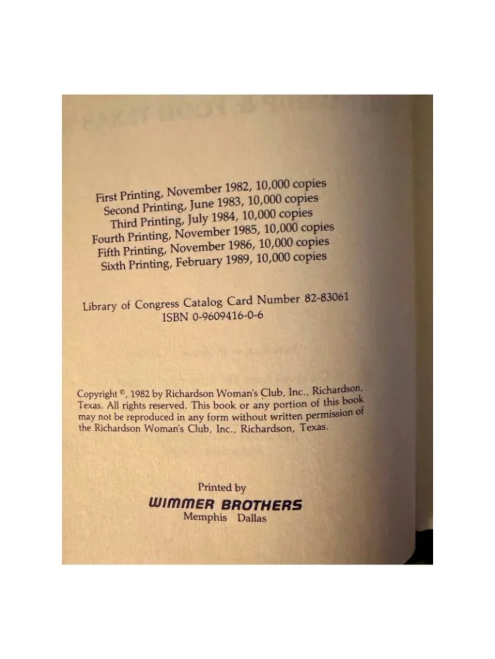 The Texas Experience Friendship & Food Texas Cookbook Richardson Womans Club
